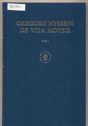 Bild des Verkufers fr Gregorii Nysseni De Vita Moysis zum Verkauf von avelibro OHG