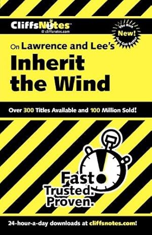 Bild des Verkufers fr CliffsNotes on Lawrence & Lee's Inherit the Wind (CliffsNotes on Literature) zum Verkauf von WeBuyBooks