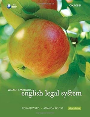 Image du vendeur pour Walker & Walker's English Legal System mis en vente par WeBuyBooks