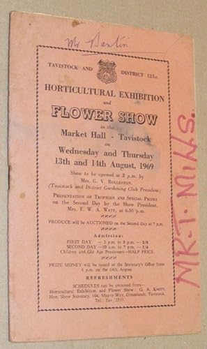 Tavistock and District 121st Horticultural Exhibition and Flower Show in the Market Hall, Tavisto...