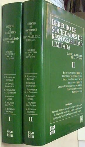 Imagen del vendedor de Derecho de sociedades de responsabilidad limitada. 2 tomos a la venta por Librera La Candela