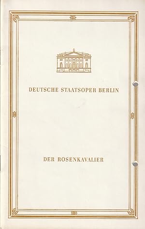 Seller image for Programmheft Richard Strauss DER ROSENKAVALIER 11. Mrz 1982 for sale by Programmhefte24 Schauspiel und Musiktheater der letzten 150 Jahre