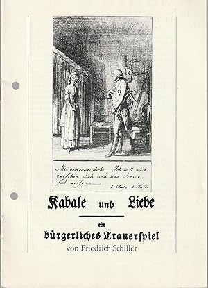 Bild des Verkufers fr Programmheft Friedrich Schiller KABALE UND LIEBE Premiere 29. April 1984 Spielzeit 1984 Nr. 4 zum Verkauf von Programmhefte24 Schauspiel und Musiktheater der letzten 150 Jahre