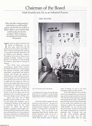 Seller image for Mark Kostabi and Art as an Industrial Process. An original article from Apollo, International Magazine of the Arts, 1989. for sale by Cosmo Books