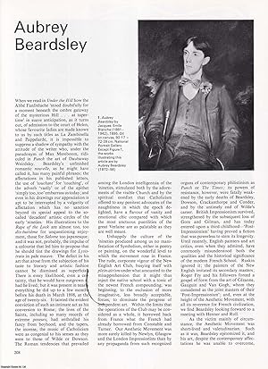 Bild des Verkufers fr Aubrey Beardsley. An original article from Apollo, International Magazine of the Arts, 1975. zum Verkauf von Cosmo Books