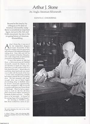 Seller image for Arthur J. Stone: An Anglo-American Silversmith. An original article from Apollo, International Magazine of the Arts, 1989. for sale by Cosmo Books