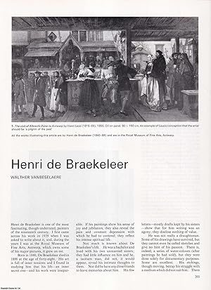 Imagen del vendedor de Henri de Braekeleer: Fascinating though Underrated Painter of the Nineteenth-Century. An original article from Apollo, International Magazine of the Arts, 1977. a la venta por Cosmo Books