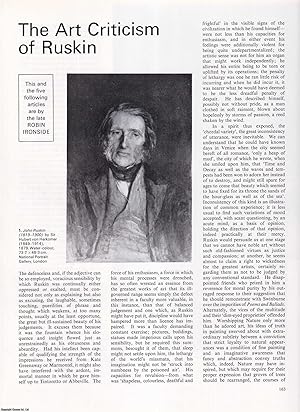 Bild des Verkufers fr The Art Criticism of Ruskin. An original article from Apollo, International Magazine of the Arts, 1975. zum Verkauf von Cosmo Books