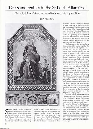 Image du vendeur pour Dress and Textiles in the St. Louis Altarpiece: New Light on Simone Martini's Working Practice. An original article from Apollo, International Magazine of the Arts, 1993. mis en vente par Cosmo Books