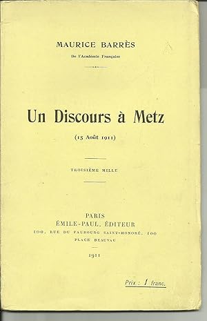 Un Discours à Metz (15 Août 1911)