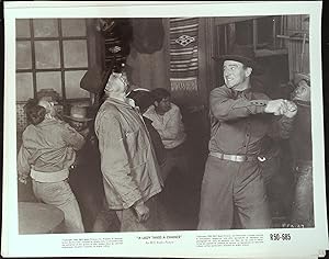 Image du vendeur pour A Lady Takes a Chance 8 x 10 Still 1943 John Wayne, Jean Arthur, Grady Sutton! mis en vente par AcornBooksNH