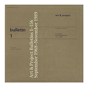 Art & Project Bulletins 1-156, September 1968-November 1989