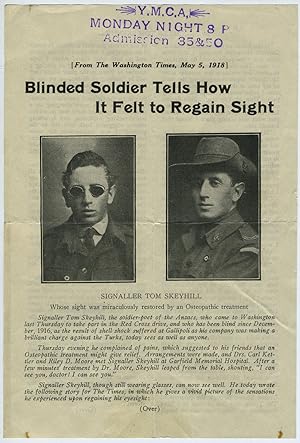 Bild des Verkufers fr Blinded Soldier Tells How It Felt to Regain Sight zum Verkauf von Antipodean Books, Maps & Prints, ABAA