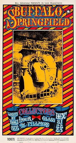 Seller image for Buffalo Springfield, Duane & Gregg Allman 1967 Fillmore Concert Poster Reprint for sale by CorgiPack