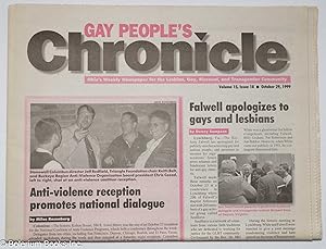 Image du vendeur pour Gay People's Chronicle: an independent chronicle of the Ohio Lesbian, Gay, Bisexual, Transgender community; vol. 15, #18, October 29, 1999 mis en vente par Bolerium Books Inc.