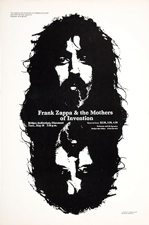Immagine del venditore per Frank Zappa & the Mothers of Invention 1971 Claremont, CA Concert Poster Reprint venduto da CorgiPack