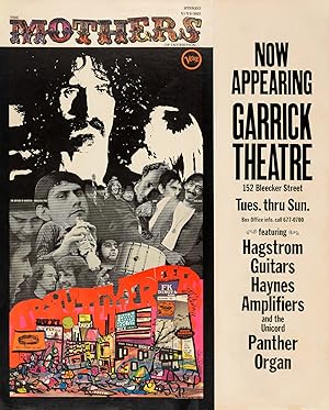 Immagine del venditore per Frank Zappa & The Mothers Of Invention Garrick Theatre Concert Poster (1967) Reprint venduto da CorgiPack