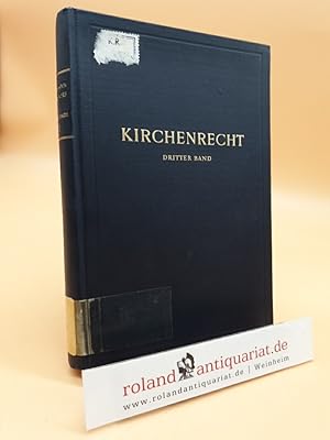 Bild des Verkufers fr Lehrbuch des Kirchenrechts: Band 3: Prozess- und Strafrecht zum Verkauf von Roland Antiquariat UG haftungsbeschrnkt