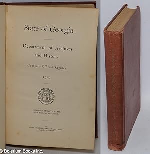 Seller image for State of Georgia - Department of Archives and History. Georgia's Official Register 1929 for sale by Bolerium Books Inc.