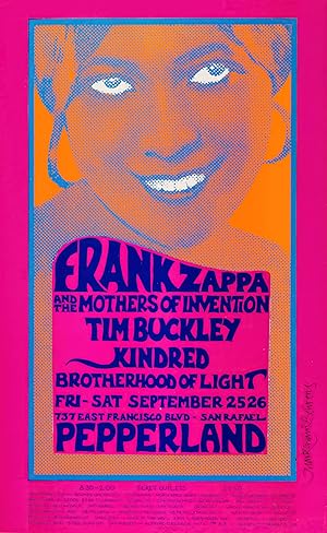 Immagine del venditore per Frank Zappa & the Mothers of Invention Pepperland Concert Poster (1970) Reprint venduto da CorgiPack