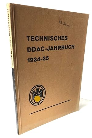 Technisches DDAC-Jahrbuch 1934-35. Mit 4 Tabellen, 41 graphischen Darstellungen und 616 Abbildungen.