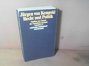 Recht und Politik. Studien zur Einheit der Sozialwissenschaft. Schriften 2. (= suhrkamp taschenbu...