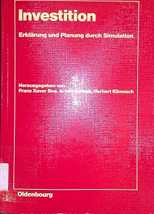 Bild des Verkufers fr Investition : Erklrung u. Planung durch Simulation ; Symposium vom 2. - 4. Juli 1980. zum Verkauf von books4less (Versandantiquariat Petra Gros GmbH & Co. KG)