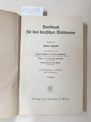 Bild des Verkufers fr Handbuch fr den deutschen Waidmann. zum Verkauf von Versand-Antiquariat Konrad von Agris e.K.
