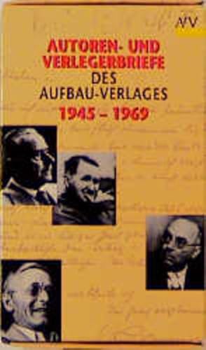 Imagen del vendedor de Autoren- und Verlegerbriefe des Aufbau-Verlages 1945-1969 a la venta por antiquariat rotschildt, Per Jendryschik