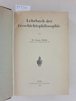 Lehrbuch der Geschichtsphilosophie :