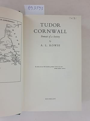 Tudor Cornwall : Portrait Of A Society : (mit Widmung des Autors) :