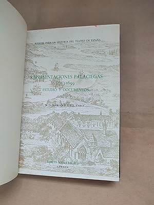 Bild des Verkufers fr Representaciones Palaciegas: 1603-1699: Estudio y documentos zum Verkauf von LIBRERIA ANTICUARIA LUCES DE BOHEMIA