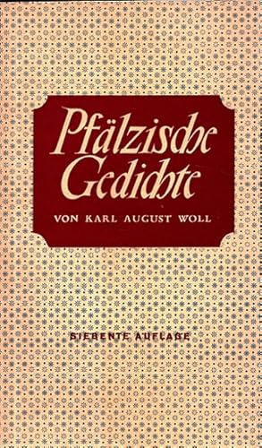 Immagine del venditore per Pflzische Gedichte Hrsg. u. biograph. eingel. von Wolfgang Krmer venduto da Versandantiquariat Nussbaum