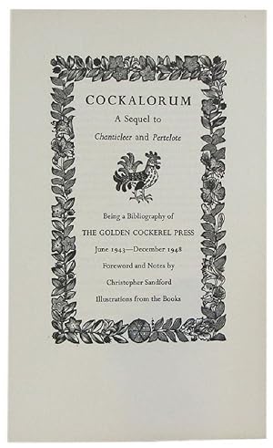 COCKALORUM. A Sequel to Chanticleer and Pertelote . .