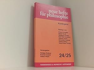 Imagen del vendedor de Neue Hefte fr Philosophie Nr. 24/25: Kontingenz a la venta por Book Broker