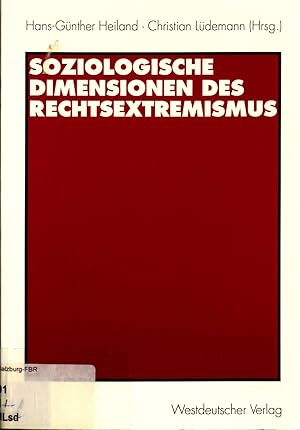 Immagine del venditore per Soziologische Dimensionen des Rechtsextremismus venduto da avelibro OHG
