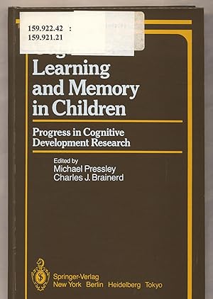 Bild des Verkufers fr Cognitive Learning and Memory in Children zum Verkauf von avelibro OHG