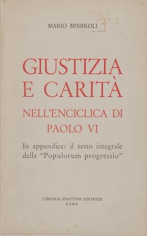 Seller image for Giustizia e carit nell'enciclica di Paolo VI for sale by FABRISLIBRIS