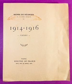 1914-1916. Poésies [tirage de tête]