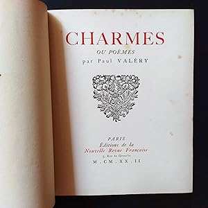 Image du vendeur pour Charmes ou Pomes. mis en vente par Studio Di Raimondo