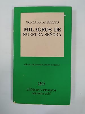 Seller image for Milagros de nuestra seora. Gonzalo de Berceo. for sale by TraperaDeKlaus