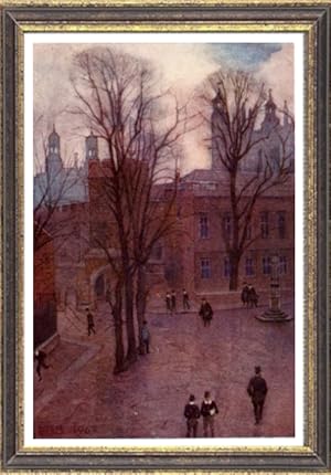 Upper School and Long Walk from Common Lane House,Vintage Watercolor Print