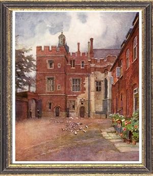 The Old Brewhouse Yard in Eton,Vintage Watercolor Print