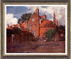 Westons Yard in Eton, Berkshire, England,,Vintage Watercolor Print