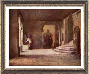 The Cloisters at Eton,Vintage Watercolor Print