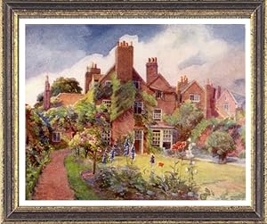 Weston's Almshouse in Eton,Vintage Watercolor Print