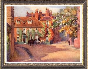 COMMON LANE HOUSE in Eton,Vintage Watercolor Print