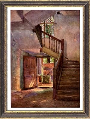 Interior of the Old Brewhouse at Eton College,Vintage Watercolor Print