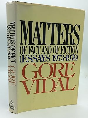 Seller image for MATTERS OF FACT AND FICTION: Essays 1973-1976 for sale by Kubik Fine Books Ltd., ABAA