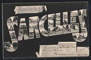 Image du vendeur pour Carte postale Sarcelles, Ansichten des Ortes du lieu insres dans la typographie des Ortsnamen mis en vente par Bartko-Reher